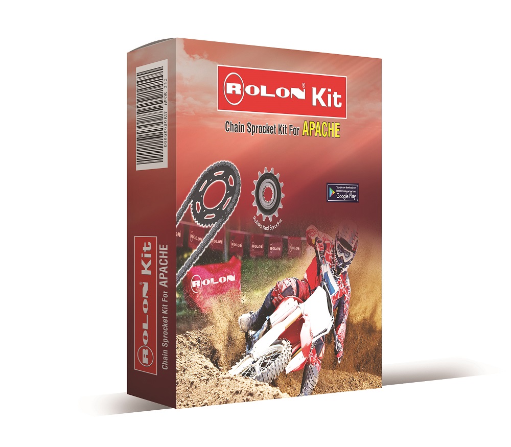 Chain and Sprocket kit for  APACHE 200 CC 4V - KIT HPOR 252