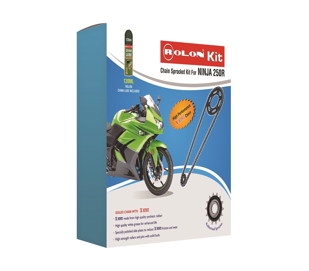 Chain and Sprocket kit for NINJA 250R - KIT HPXR 184